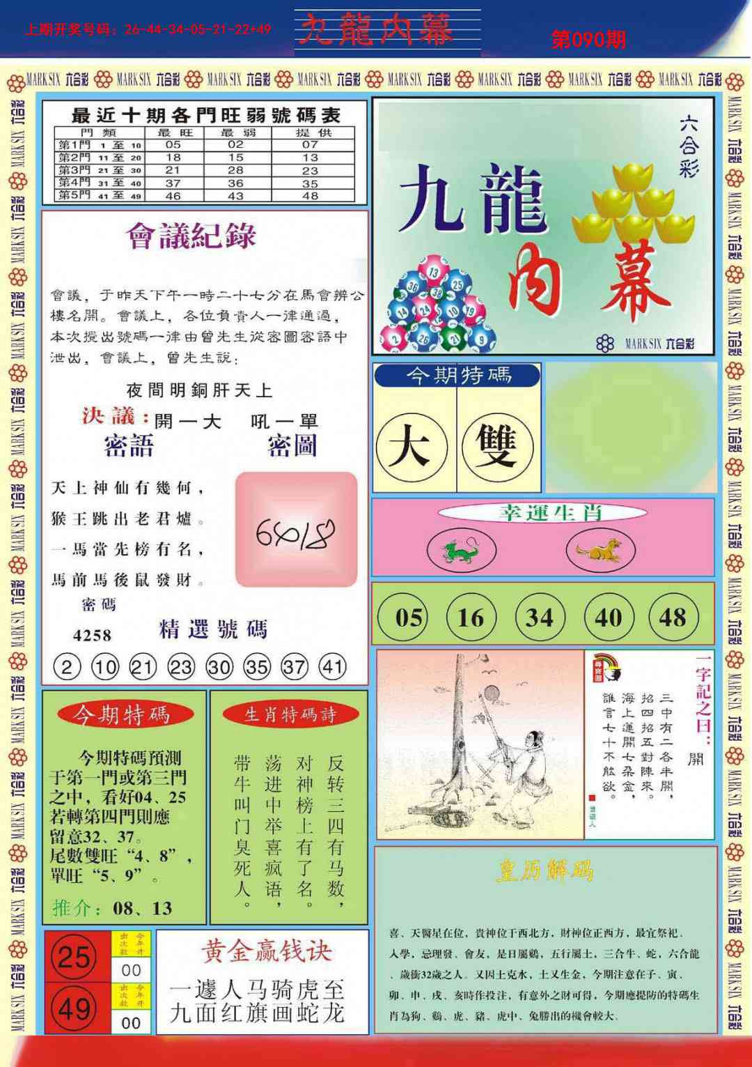090期九龙内幕A[图]